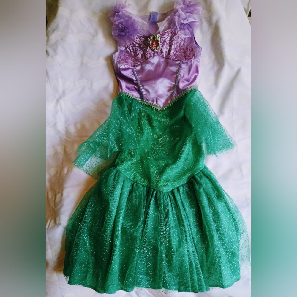 Kids Girls Sz Small 4 Disney Ariel Costume/Dress - Purple and Green
